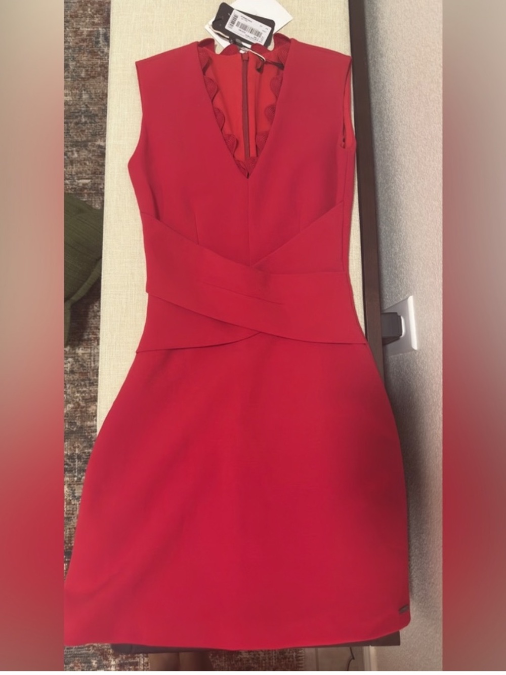 Armani Exchange Vibrant Red Mini Dress